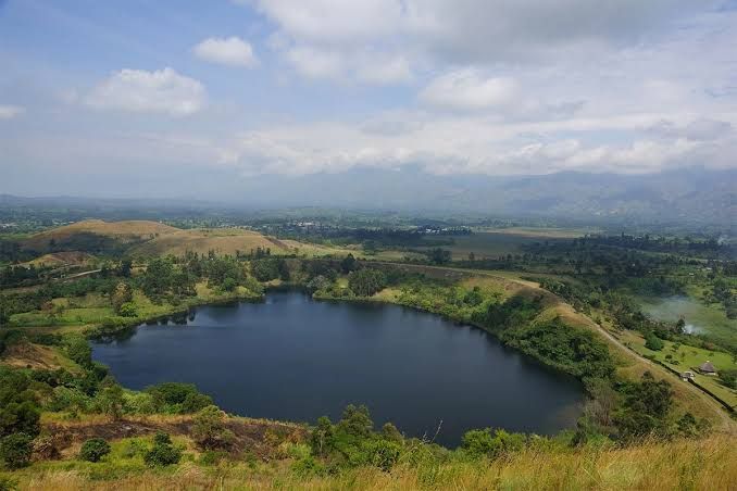 Crater lake near Fort Portal, Uganda